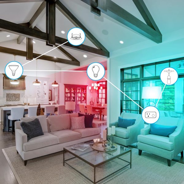 Feit Electric Smart Light Bulbs with RGB Color Changing and Tunable White, 2.4Ghz WiFi Light Bulbs, No Hub Needed, Works with Alexa and Google, Dimmable 60 Watt = LED 9W, OM60/RGBW/CA/AG/3, 3 Pack - Image 8